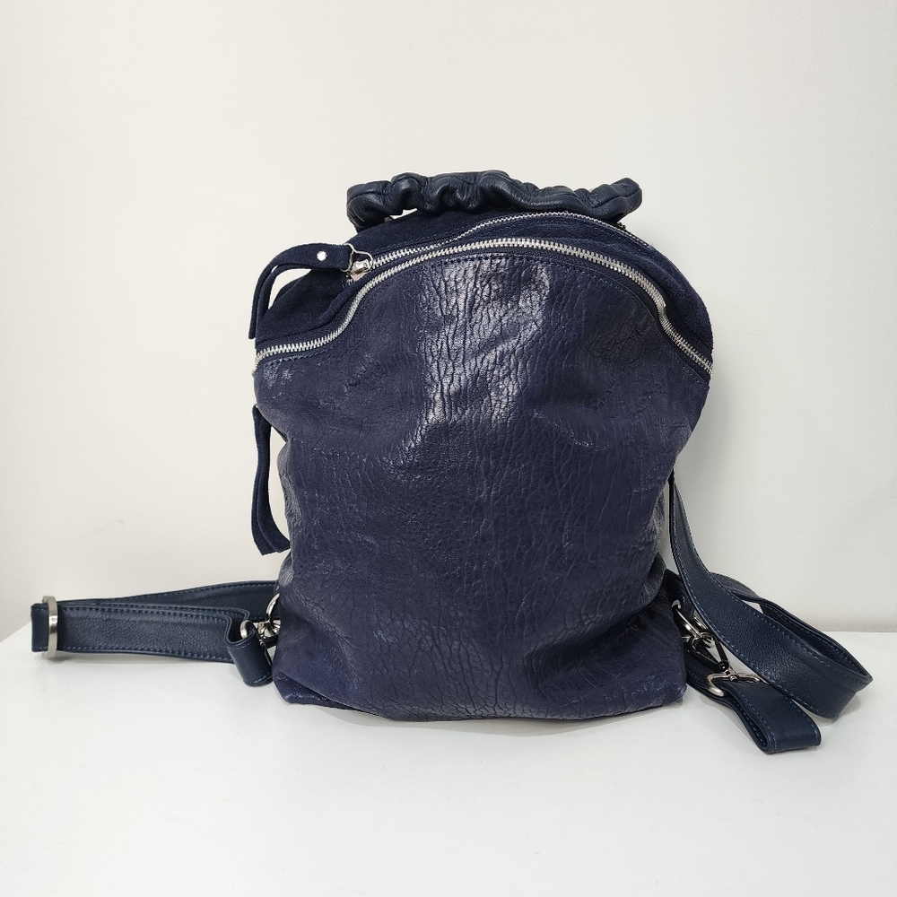 Daniella Lehavi navy leather backpack, new